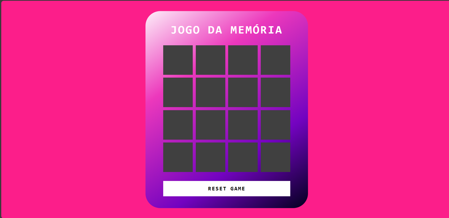 Jogo da memória simples com emoji jogo da memória